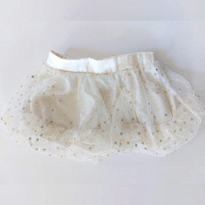 Cream and‎ gold Polka Dot Tutu Skirt Size 24 Months Birthday Photos